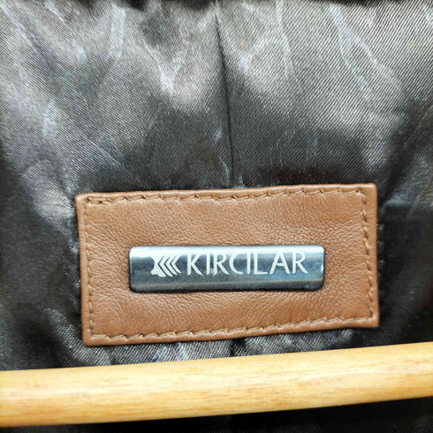 KIRCILAR リアルレザー 丸襟 ベルテッド コート レディース import:S