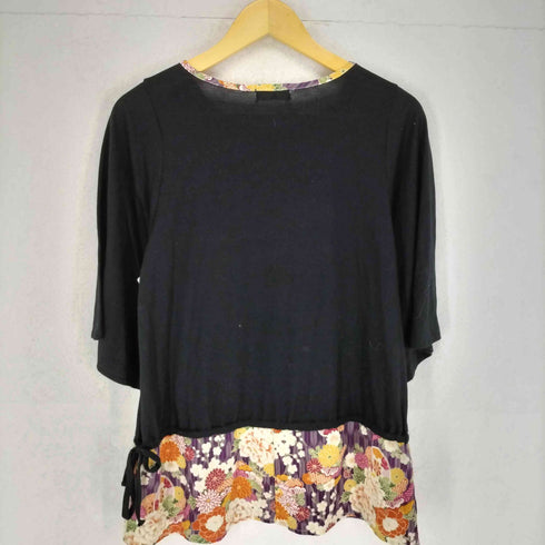 STYLE OPERATION 和柄切替七分袖カットソー レディース M