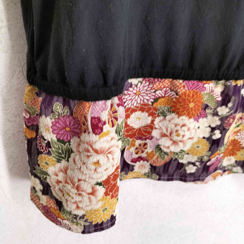 STYLE OPERATION 和柄切替七分袖カットソー レディース M