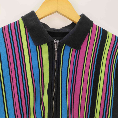 ステューシー Stussy 19AW SIMON LS ZIP POLO サイモン ジップアップ スウェット ポロ メンズ import:M