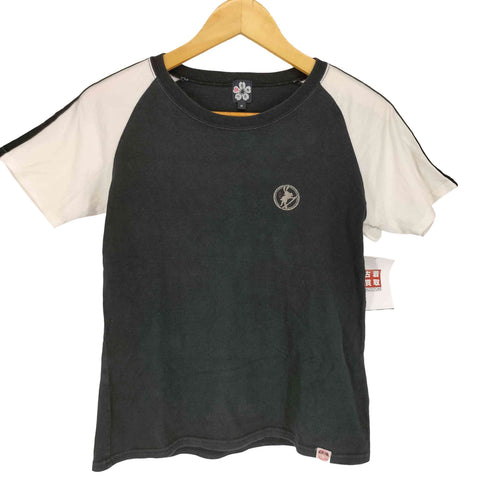 なみたつ ウサギ 和柄 両面プリントラグランTシャツ レディース M