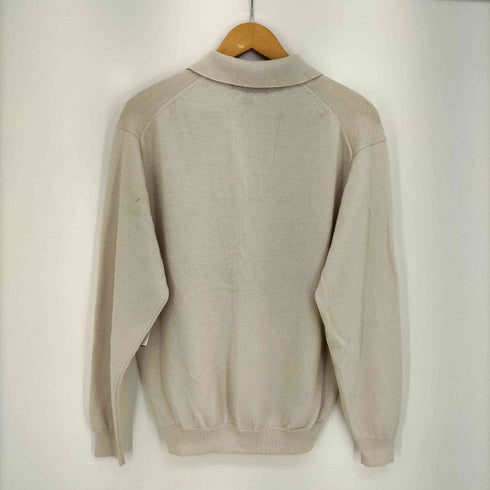 LINEA UOMO ウール混 ニット ポロシャツ メンズ import:L