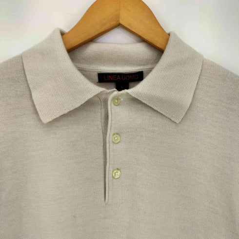 LINEA UOMO ウール混 ニット ポロシャツ メンズ import:L