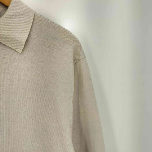 LINEA UOMO ウール混 ニット ポロシャツ メンズ import:L