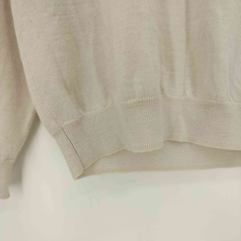 LINEA UOMO ウール混 ニット ポロシャツ メンズ import:L