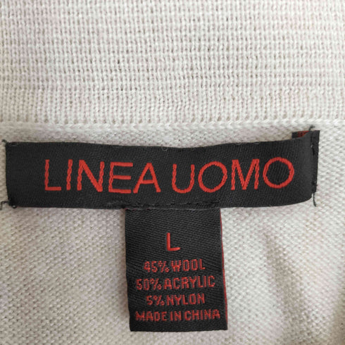 LINEA UOMO ウール混 ニット ポロシャツ メンズ import:L