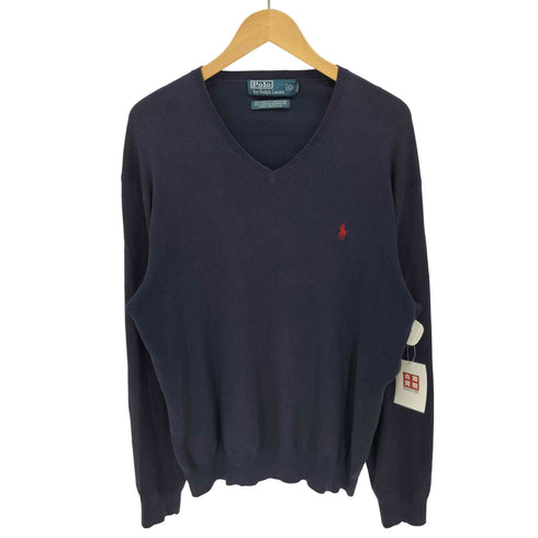 ポロバイラルフローレン Polo by RALPH LAUREN ポニー刺繍 ピマコットン Vネック ニット メンズ import:L