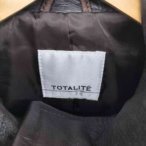トータリテ TOTALITE シープレザー スタンドカラー コート レディース