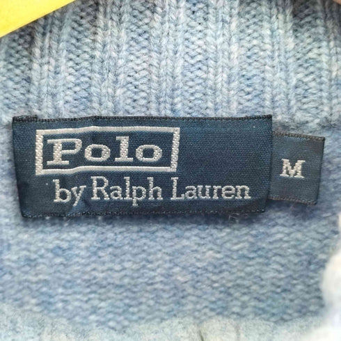 ポロバイラルフローレン Polo by RALPH LAUREN ポニー無し ウール ハーフジップ ハイネック ニット メンズ import:M