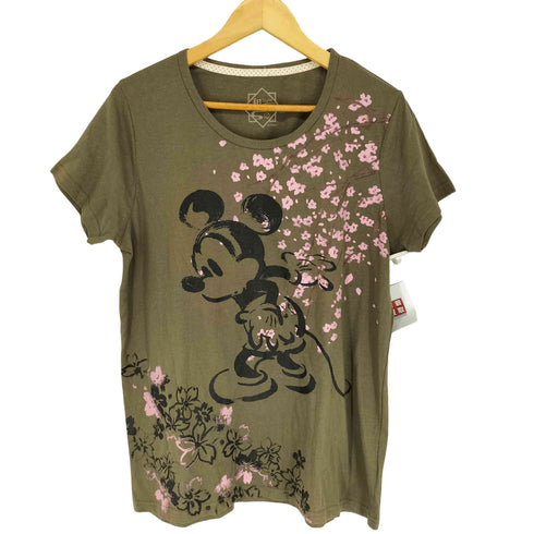 桜 和柄 キャラクタープリントクルーネックTシャツ メンズ LL