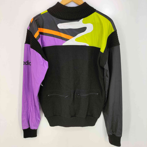 80-90s medico ヴィンテージ マルチカラー ニット切替 サイクリングジャージ メンズ import:M