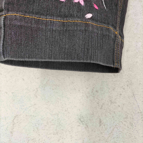SUCRE 桜刺繍 和柄 ストレートデニムパンツ レディース 73-99