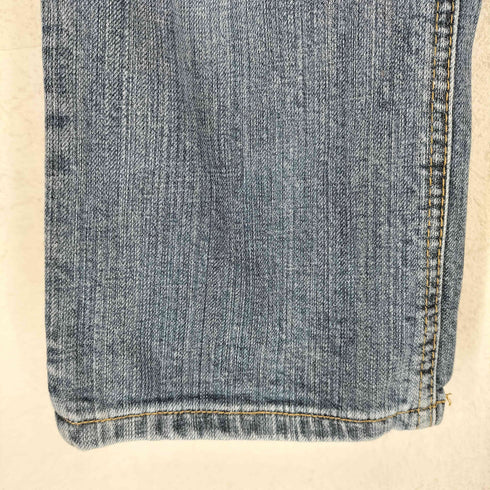 和柄刺繍 和柄 クロップドデニムパンツ レディース