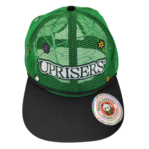 uprisers × panda express メッシュグリーンスナップバックキャップ メンズ