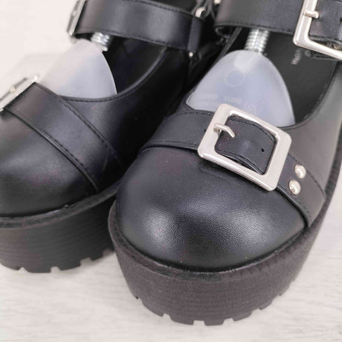 ハラジュクシーエスティーアンドピー HARAJUKU cs.T&P チェーンベルトデザイン厚底ヒールパンプス レディース M