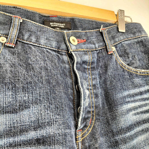 バーバリーブラックレーベル BURBERRY BLACK LABEL ポケットホース刺繍ボタンフライデニムパンツ メンズ 73