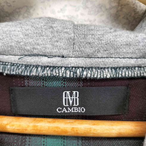 カンビオ CAMBIO オンブレチェック レイヤードシャツジャケット メンズ S