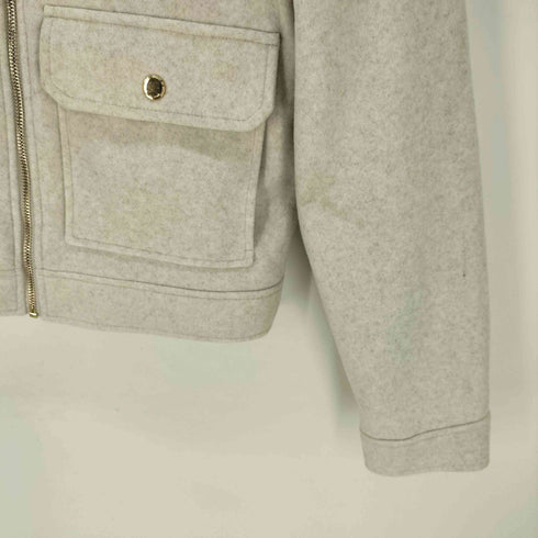 ザラ ZARA ボックスシルエット ジップアップ ジャケット レディース import:XS