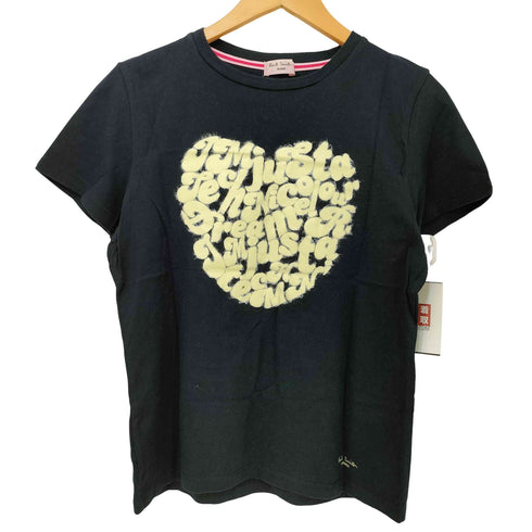 ポールスミス Paul Smith PINK テキスト ハート デザイン プリント S/S Tシャツ レディース JPN:M