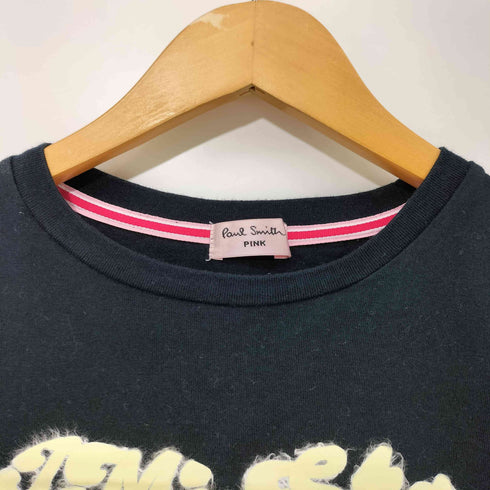 ポールスミス Paul Smith PINK テキスト ハート デザイン プリント S/S Tシャツ レディース JPN:M