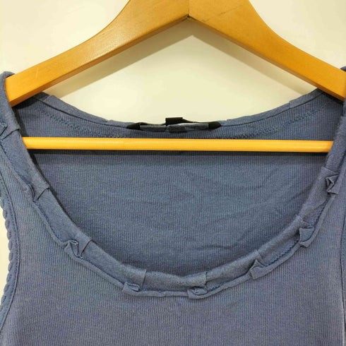 マークジェイコブス MARC JACOBS コットン100 フリル リブ タンクトップ レディース import:S