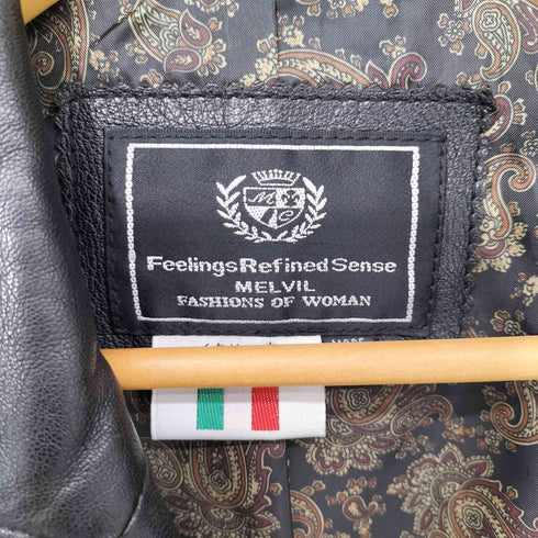 FEELINGS REFINED SENSE シープレザー ダブルブレスト レザーコート レディース