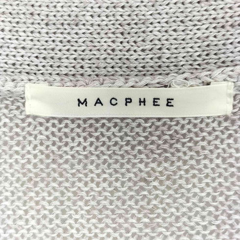 マカフィー MACPHEE リネン混 Vネックカーディガン レディース import:S