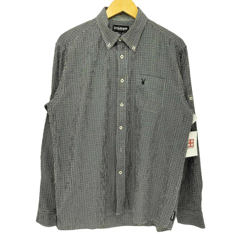 プレイボーイ PLAYBOY シアサッカー チェック ボタンダウン L/S シャツ メンズ JPN:XL