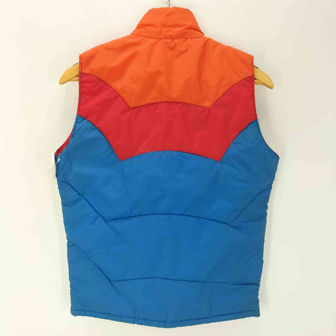 70S FASHION TRAIL sport wear マルチカラー パデット ベスト アルミジップ メンズ import:L