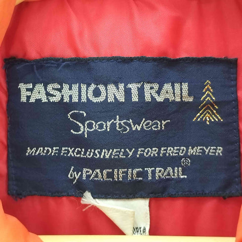 70S FASHION TRAIL sport wear マルチカラー パデット ベスト アルミジップ メンズ import:L
