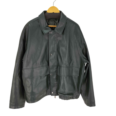 ザラ ZARA RELAXED FIT FAUX LEATHER JACKET メンズ import:XL
