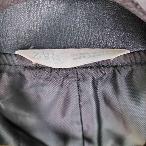 ザラ ZARA RELAXED FIT FAUX LEATHER JACKET メンズ import:XL