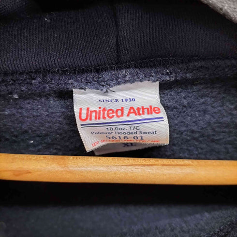 ユナイテッドアスレ UNITED ATHLE プリントロゴ プルオーバーパーカー メンズ import:XL