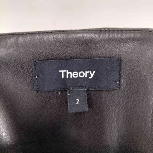 セオリー theory フェイクレザー Aライン スカート レディース 2