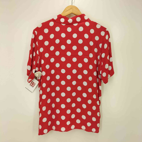 イヴサンローラン Yves Saint Laurent レーヨン 水玉 ドット ポロシャツ スカート セットアップ レディース M/M