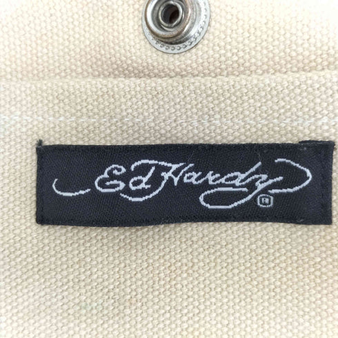 エドハーディー Ed Hardy 総柄 スカル プリントキャンバストートバッグ Y2K グランジ メンズ