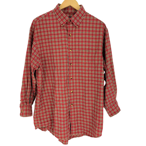 ランズエンド LANDS END 00S L/S チェック シャツ メンズ import:M