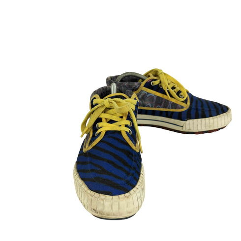ケンゾー KENZO HELIX 虎柄 ハラコ ローカットスニーカー メンズ EUR:40