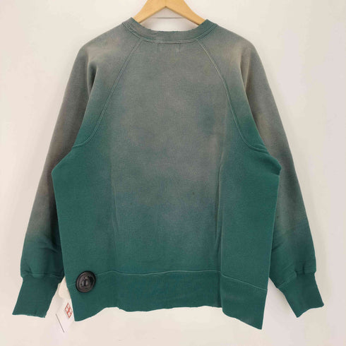 グラッドハンド GLADHAND AKOM - SWEAT 10.7Oz GUSSET ACTION SLEEVE 10.7オンス ゲスト アクション ダメージ加工 ラグランスリーブスウェット トレーナー メンズ JPN:M