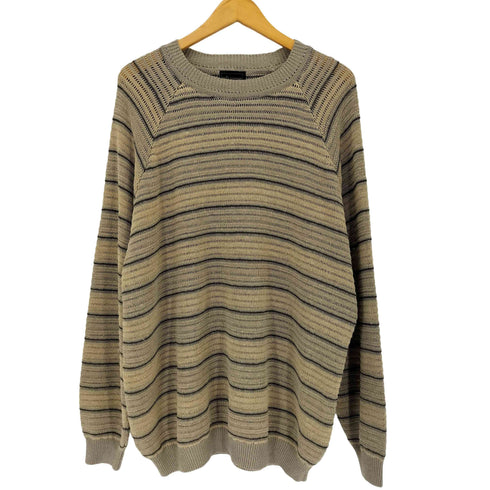 バイグラッドハンド BY GLADHAND 25SS VOYAGE L/S RAGLAN SWEATER ヴォヤージュ モックネック ラグランスリーブ リネン ボーダーニット セーター メンズ JPN:XL