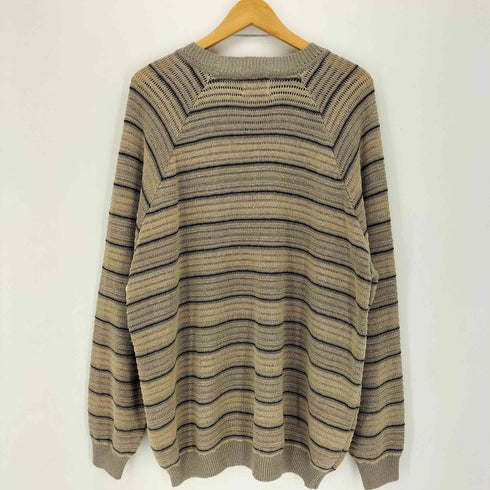 バイグラッドハンド BY GLADHAND 25SS VOYAGE L/S RAGLAN SWEATER ヴォヤージュ モックネック ラグランスリーブ リネン ボーダーニット セーター メンズ JPN:XL