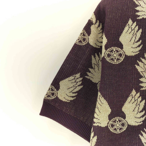 オールドクロウ OLD CROW FLYING WHEELS SUMMER SWEATER BURGUNDY サマーセーター メンズ JPN:L