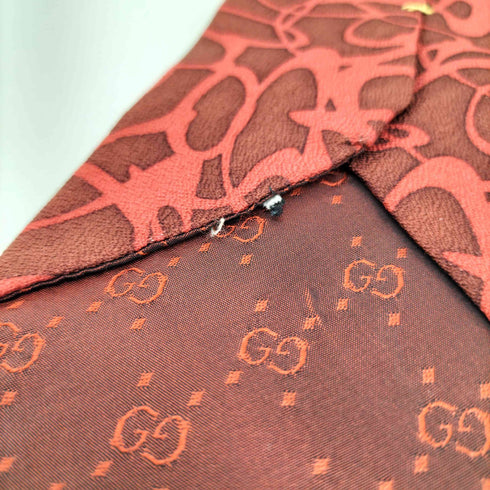 グッチ GUCCI イタリア製 総柄 シルク 100 ネクタイ メンズ
