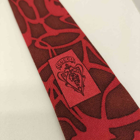 グッチ GUCCI イタリア製 総柄 シルク 100 ネクタイ メンズ