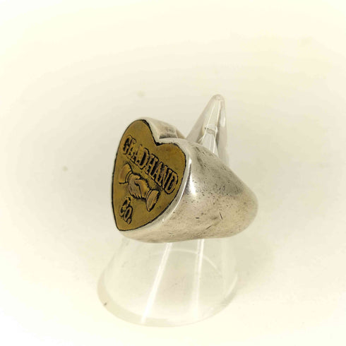 グラッドハンド GLADHAND BUTTON HEART RING STERLING刻印 ボタン ハート シグネットリング メンズ