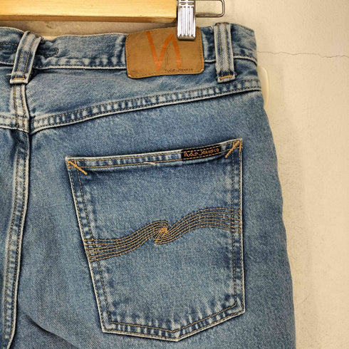 ヌーディージーンズ Nudie Jeans ボタンフライ ストレート デニム パンツ メンズ W32L32