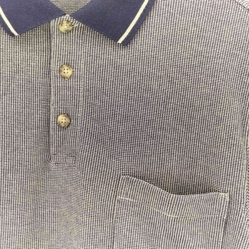 エディーバウアー Eddie Bauer 90S 白タグ 三角タグ コットンジャガードポロシャツ メンズ import:XS