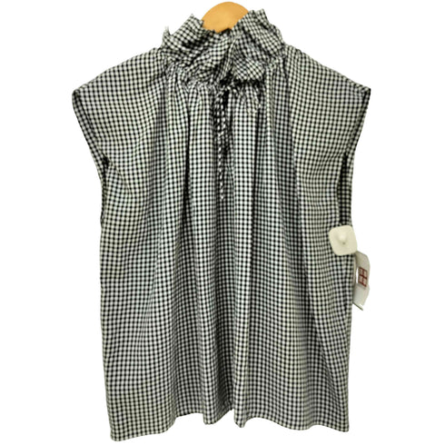 ハバーサック HAVERSACK 26SS ギンガムチェック フリルカラー ノースリーブシャツ レディース JPN:1
