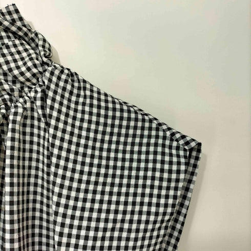 ハバーサック HAVERSACK 26SS ギンガムチェック フリルカラー ノースリーブシャツ レディース JPN:1