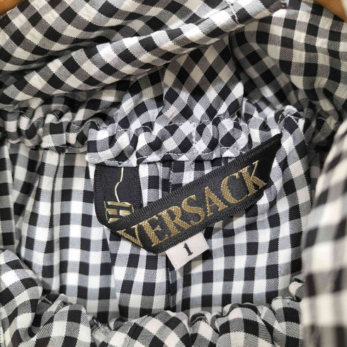 ハバーサック HAVERSACK 26SS ギンガムチェック フリルカラー ノースリーブシャツ レディース JPN:1